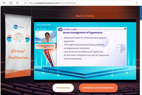 ThS. BS. Lê Nguyễn Thụy Phương là diễn giả tại Hội nghị Tâm thần học Châu Á - Thái Bình Dương lần thứ V